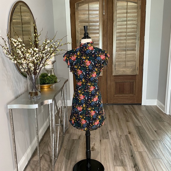 Madewell No.6 Black Floral Sheath Dress Size 4 - Picture 3 of 6
